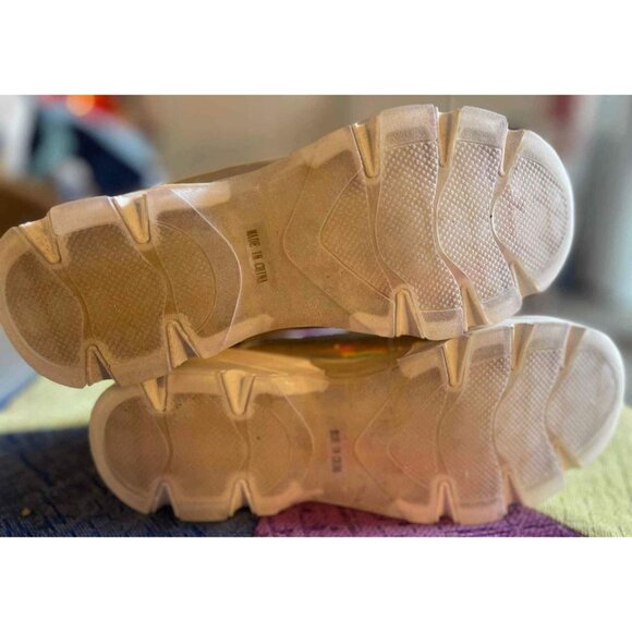 Womens Bamboo Slip-On Comfort Sneakers Gold/Silver Fashion Size 9 - Picture 3 of 4